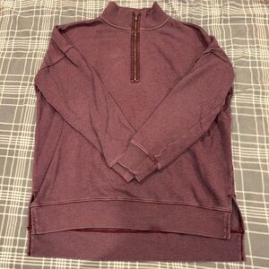 Burgundy Half-Zip Sweatshirt